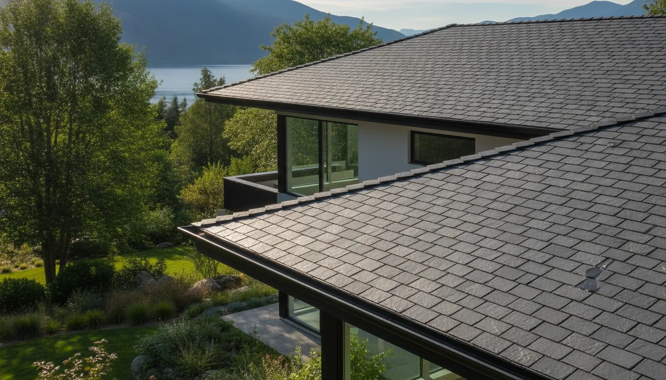 Best luxury shingles for a roof with a dimensional, slate-inspired profile.